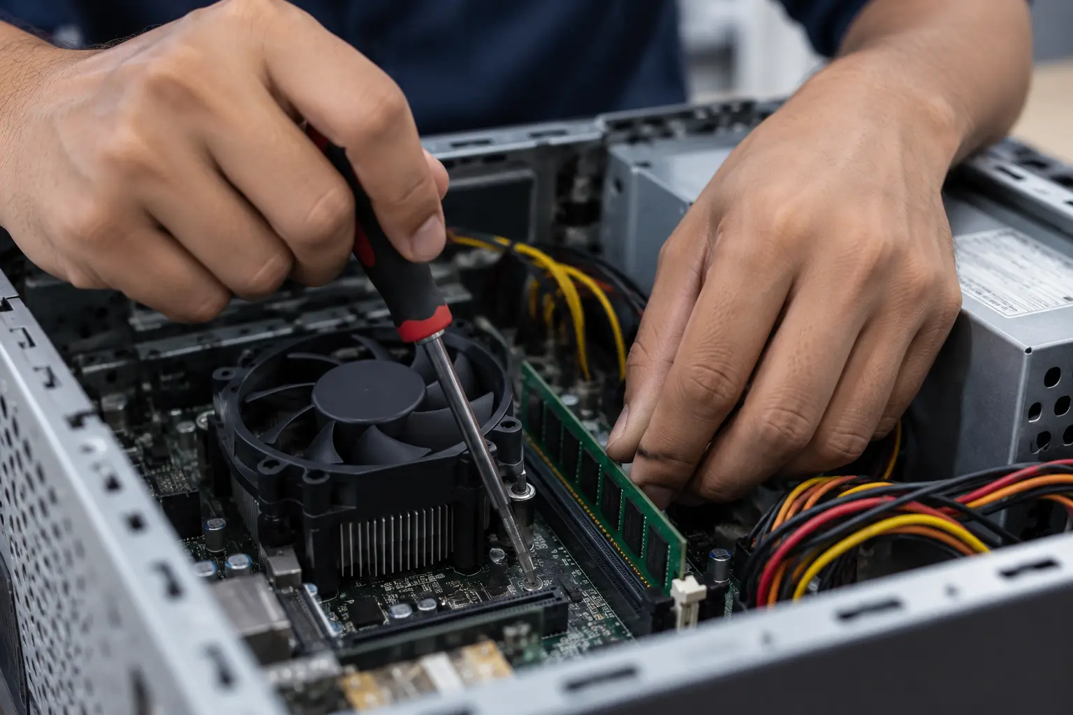 Lokenath Infotech technician at the service desk